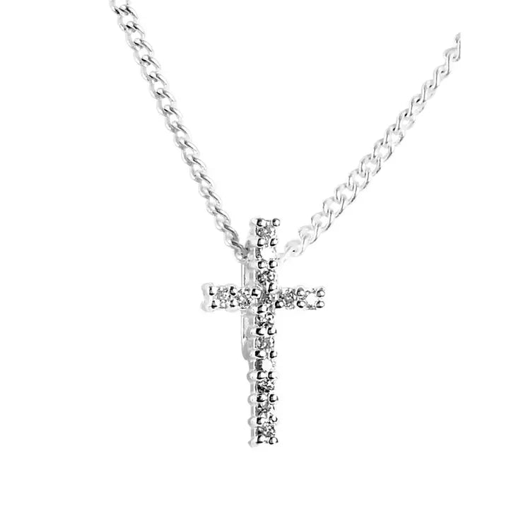 Necklace Small Cross with Hidden Bale, 16L