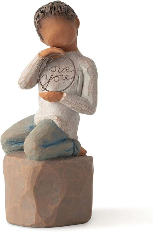 Willow Tree Love You Too (Darker Skin), Sculpted Hand-Painted Figure