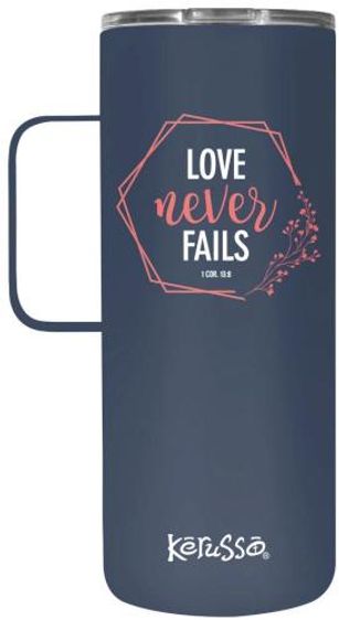 Kerusso Love Never Fails 22 oz Hexagon Stainless Steel