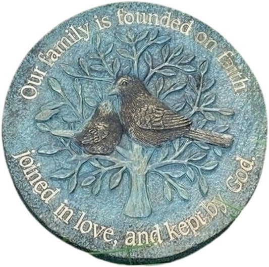 9" H FAMILY STEPPING STONE BRONZE