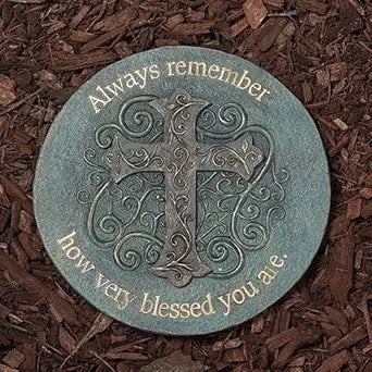 9" H BLESSED STEPPING STONE BRONZE