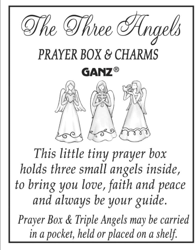 Angel Prayer Box Trinket - Triple Angels Charm