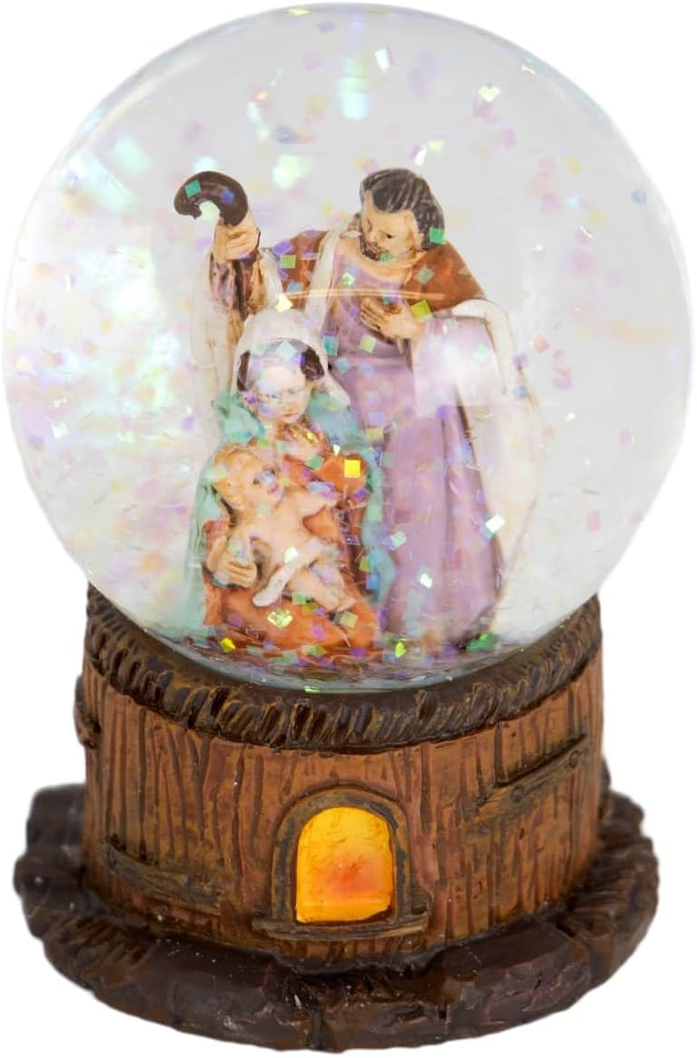 Nativity Glitter Snow Globe, 2.5 inch