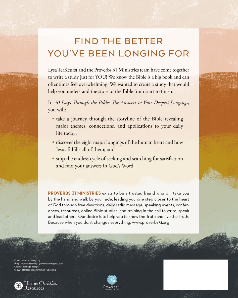 40 Days Through the Bible: The Answers to Your Deepest Longings