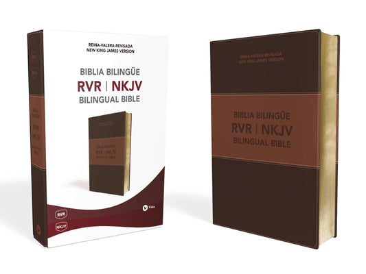 NKJV/RVR, Bilingual Bible, Leathersoft, Brown / NKJV/RVR Biblia Bilingüe, Leathersoft, Café (Spanish Edition)