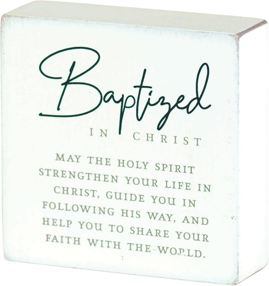 Baptized In Christ Tabletop Plaque