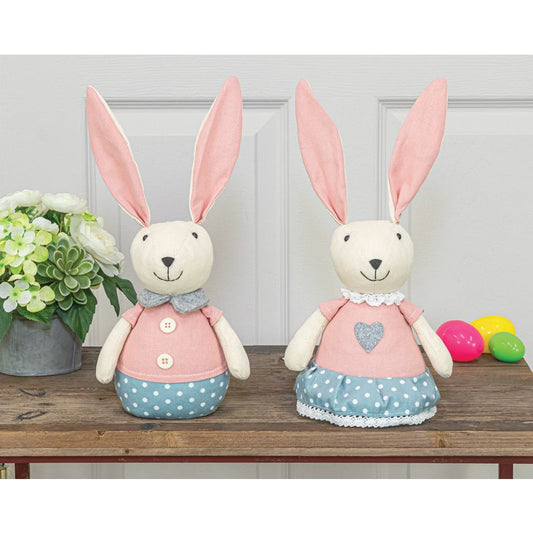Blue Heart Bunny Sitter