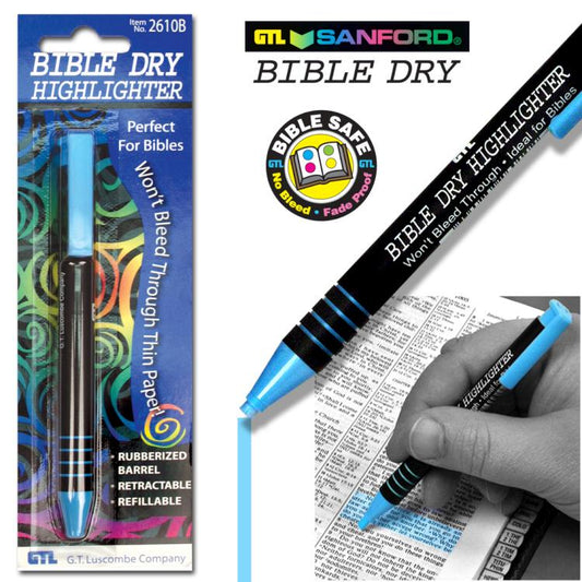Bible Dry Highlighter - Blue Carded