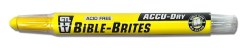 Accu-Dry Bible-Brites Highlighter, Bible Study, No Bleed Solid, No Smearing or Fading, Long Lasting, Translucent Marker, Yellow