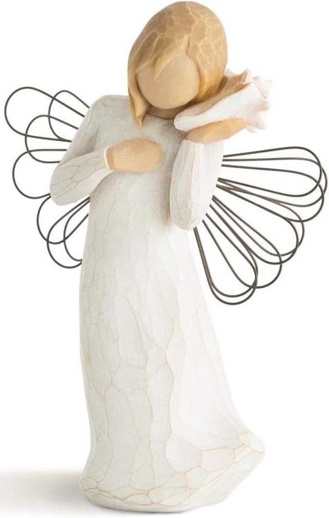 Willow Tree Thinking of You Angel, Sculpted Hand-Painted Figure