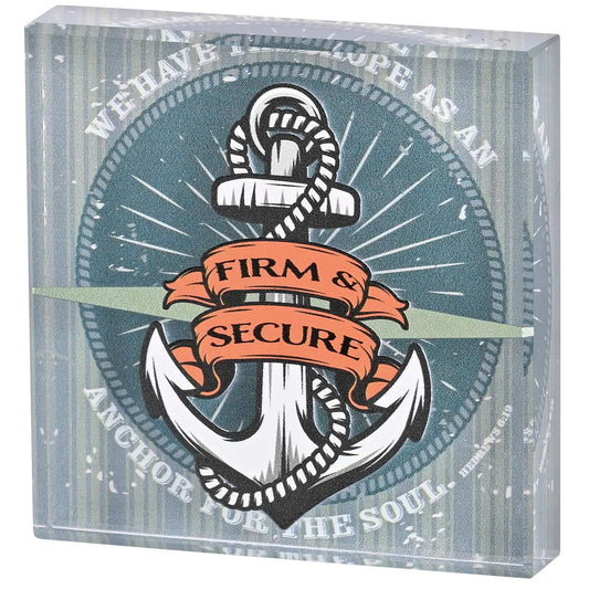 Tabletop Glass Plaque Anchor We Have 3X3
