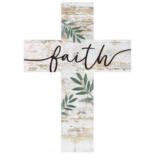 FAITH MINI STICK CROSS  WHITE