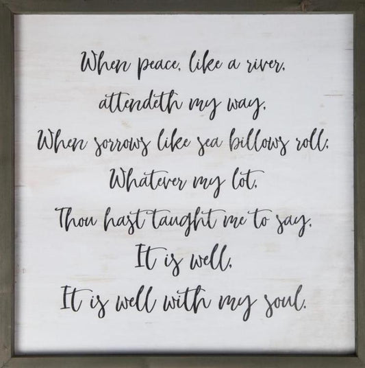 IT IS WELL WITH MY SOUL  WHITE