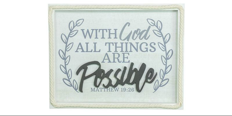 Faith Possible Scripture Wall Plaque