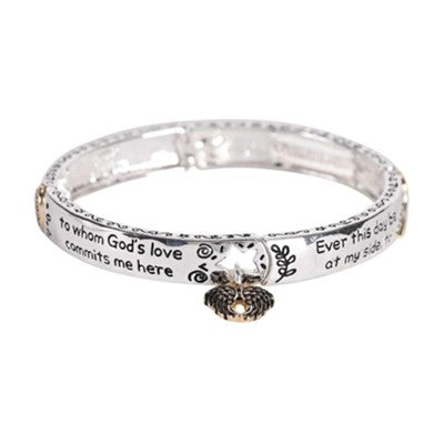 Angel Wings Stretch Bracelet, Two-tone