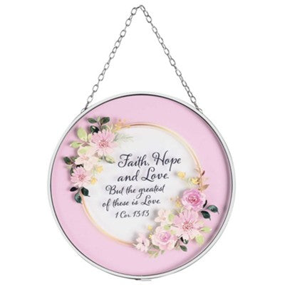 Faith, Hope, Love Suncatcher