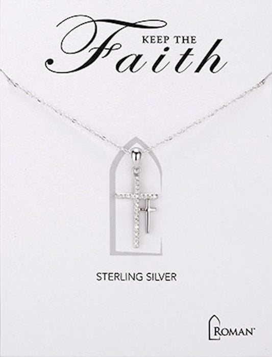 Roman inc. Double Cross Necklace