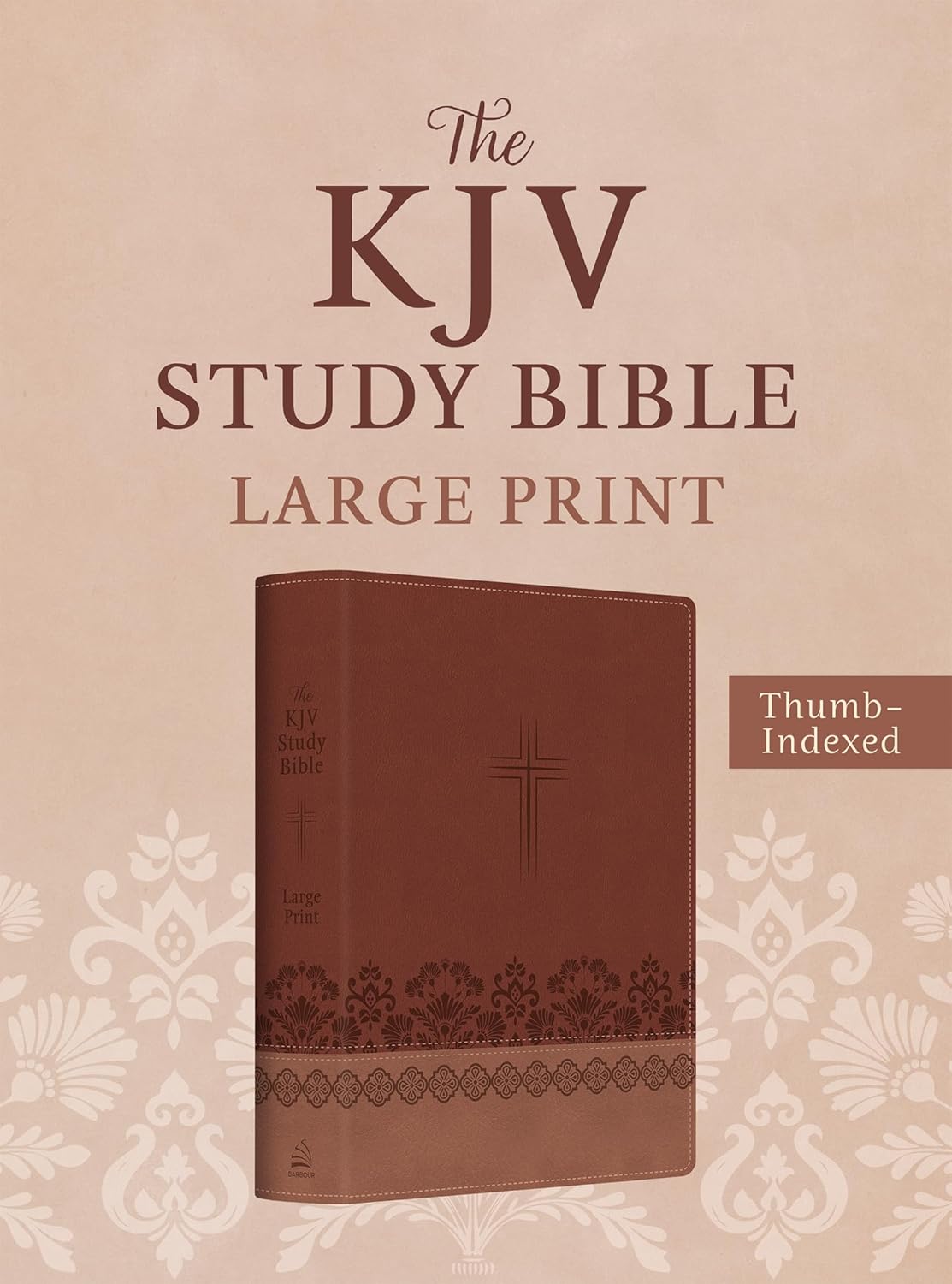 The KJV Study Bible, Large Print (Indexed) [Rose & Chestnut Cross]