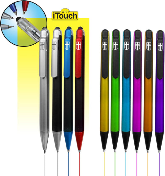 10 Piece Inductive Bible Study Pen/Pencil Set | No Smearing or Fading | Cross Imprint | No Bleed Pigmented Ink Black, Blue, Red, Yellow, Green, Pink, Orange, Violet