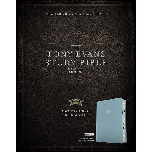 NASB Tony Evans Study Bible, Powder Blue LeatherTouch, Indexed
