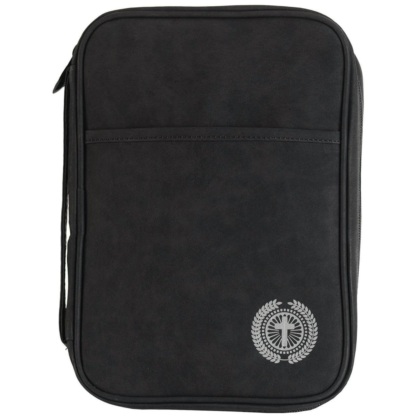 Bible Cover Black with Cross Large
