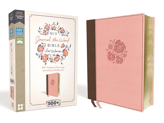NIV Comfort Print Journal the Word Bible for Women, Leathersoft, brown/pink