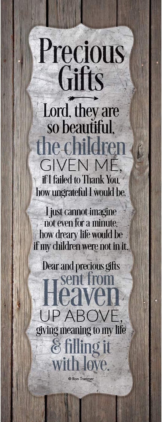 Precious Gifts Wood Plaque - 6 in x 15.75 in