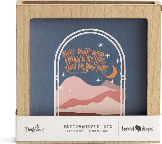 KatyGirl - Your Paths - Encouragement Box with 26 Inspirational Cards, 8 x 8
