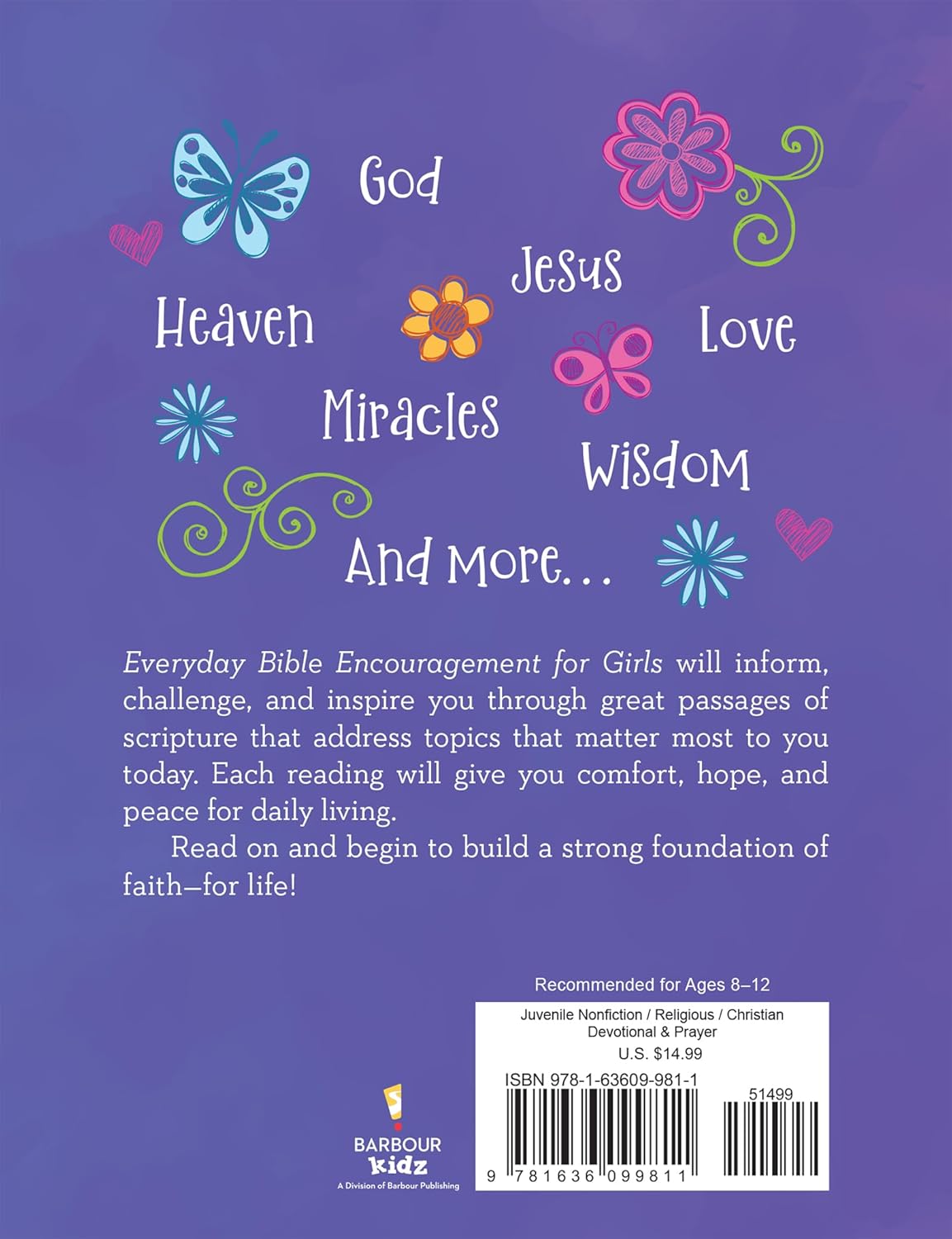 Everyday Bible Encouragement for Girls: Daily Devotions and Prayers