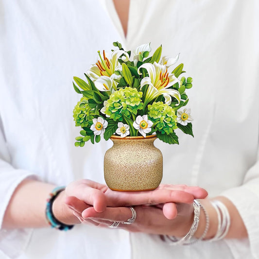 Mini Ivory & Sage Pop-Up Card