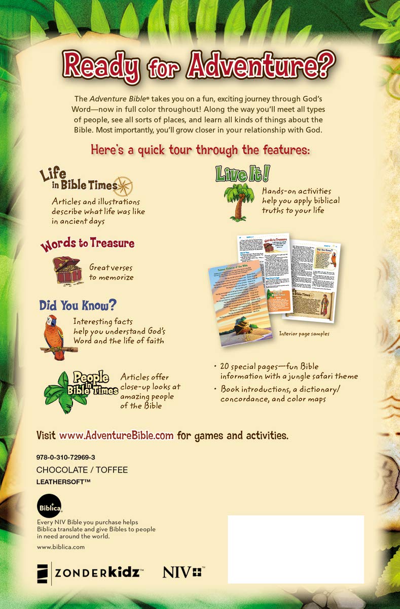NIV Adventure Bible, Italian Duo-Tone, Chocolate/Toffee