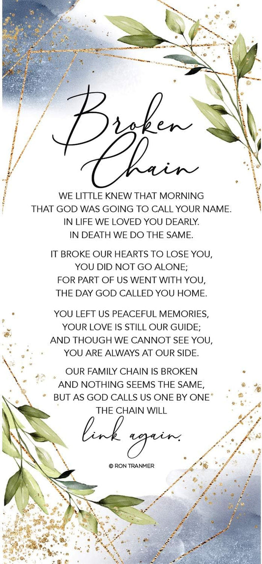 Broken Chain Wood Plaque Inspiring Quote 5.5 in x 12 in