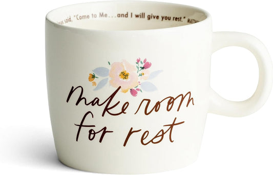 Make Room For Rest - Inspirational Ceramic Mug, 16 oz, White