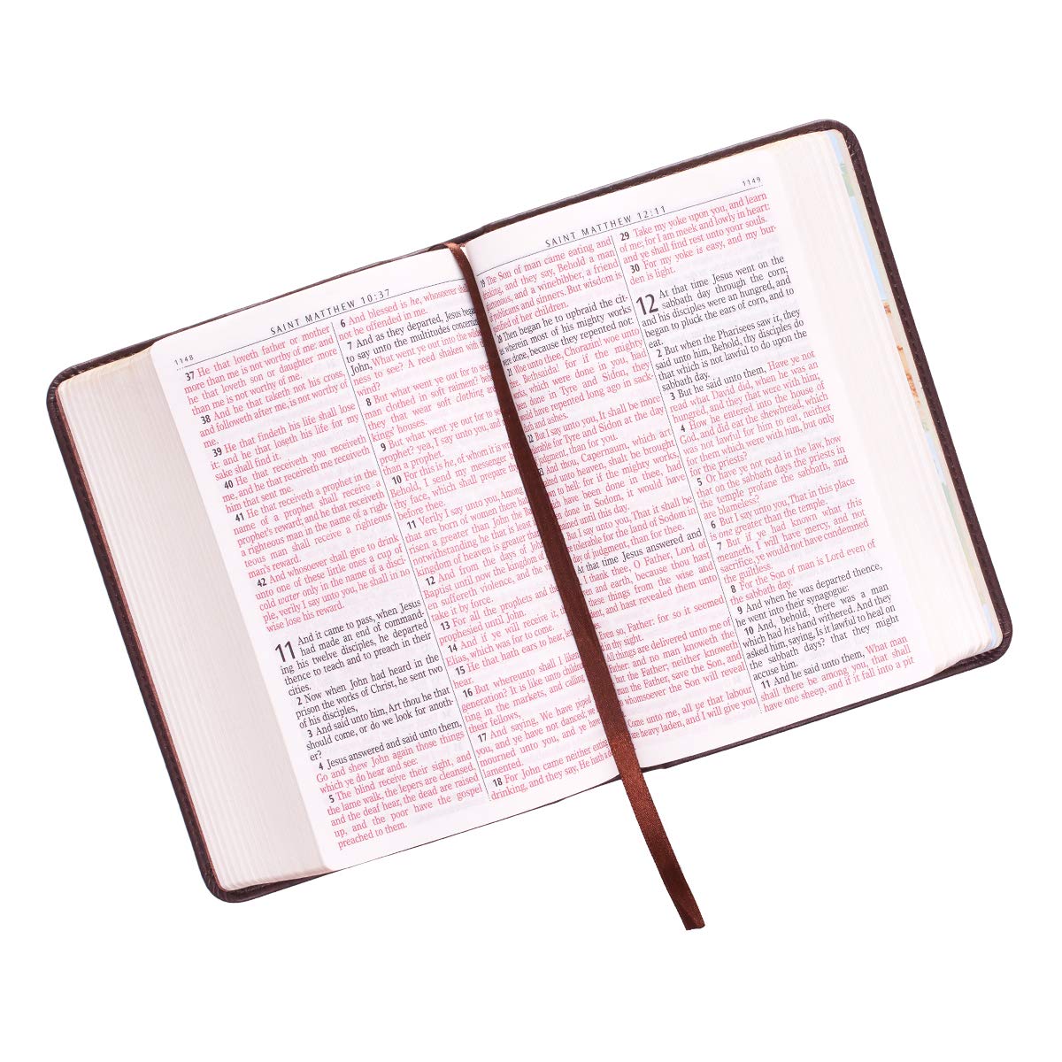 KJV Holy Bible, Large Print Compact, Dark Brown Faux Leather