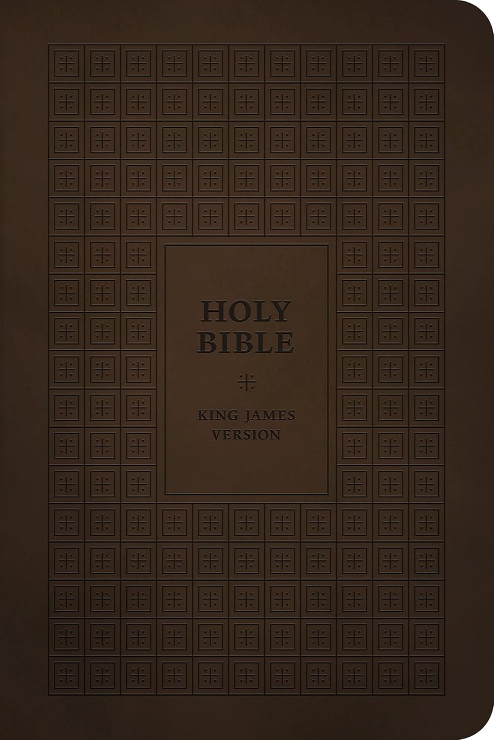 KJV Large Print Premium Value Thinline Bible, Filament Enabled (LeatherLike, Dark Brown Tile, Red Letter)