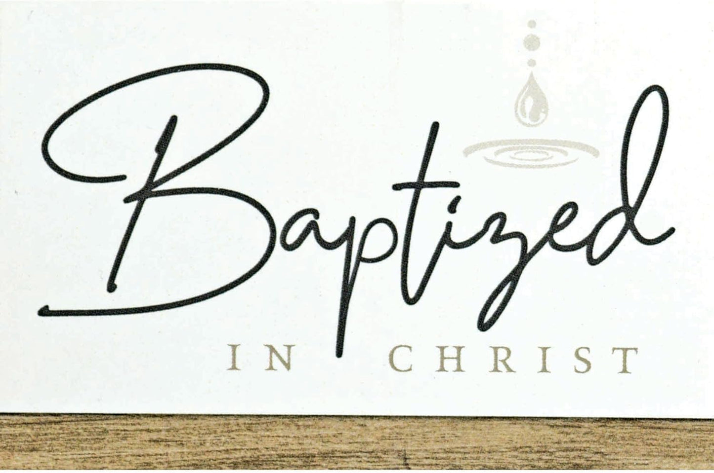 Baptized Mini Cross Figurine with Card