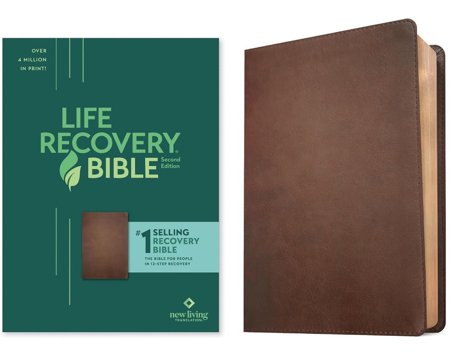 NLT Life Recovery Bible, Second Edition (LeatherLike, Rustic Brown)