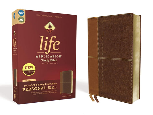 NIV Life Application Study Bible, Third Edition, Personal Size, Leathersoft, Brown