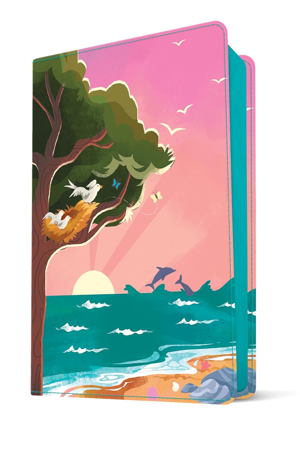 NLT Go Bible for Kids (LeatherLike, Beach Sunrise)