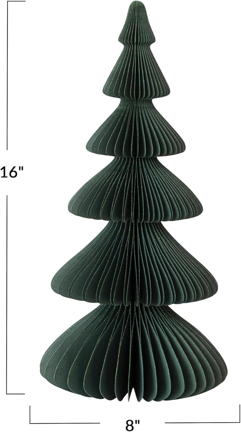 Paper Folding Honeycomb Tree with Magnet, Green
