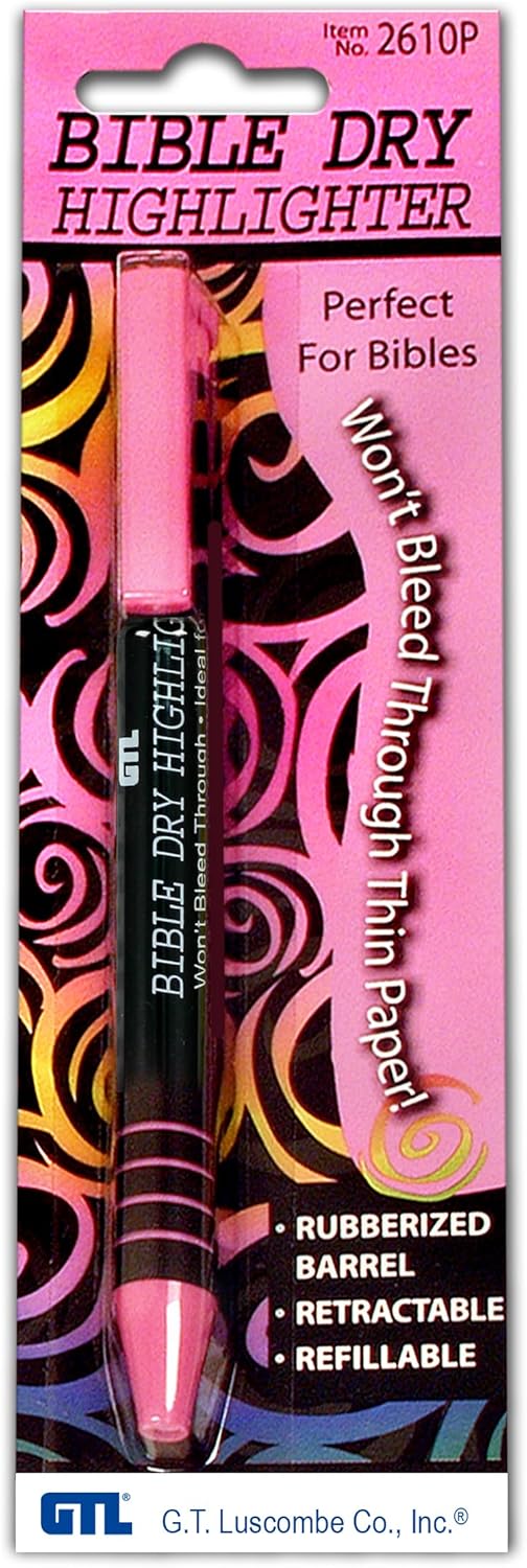 Bible Dry Highlighter - Pink Carded