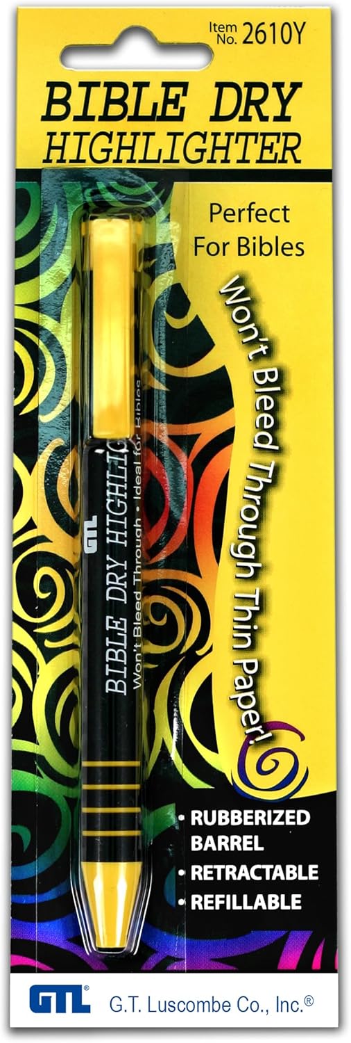 Bible Dry Highlighter - Yellow Carded