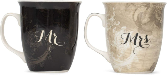 Mr & Mrs Together Ceramic Mug Set