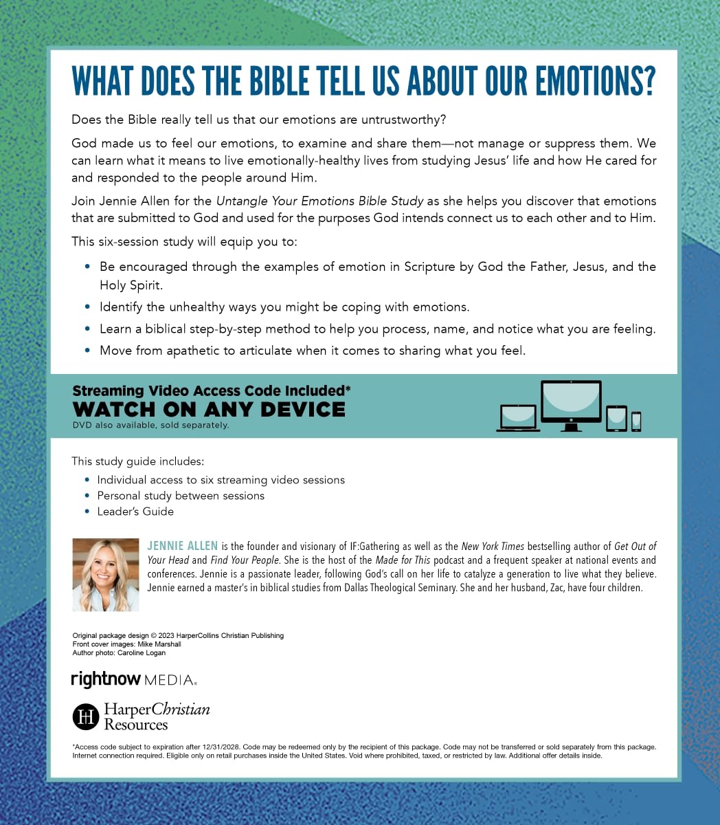 Untangle Your Emotions Bible Study Guide plus Streaming Video: Discover How God Made You to Feel (Study & See)