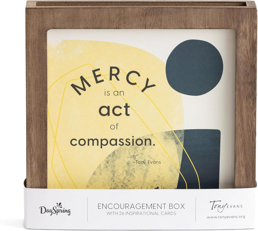 Tony Evans - Mercy is an Act of Compassion - Encouragement Box With 26 Inspirational Cards, 8 x 8