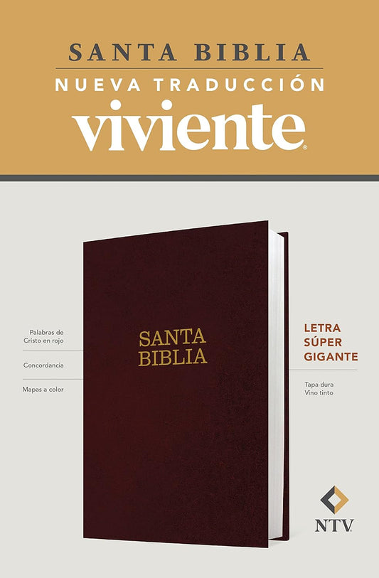 Santa Biblia NTV, letra súper gigante (Tapa dura, Vino tinto, Letra Roja) (Spanish Edition)