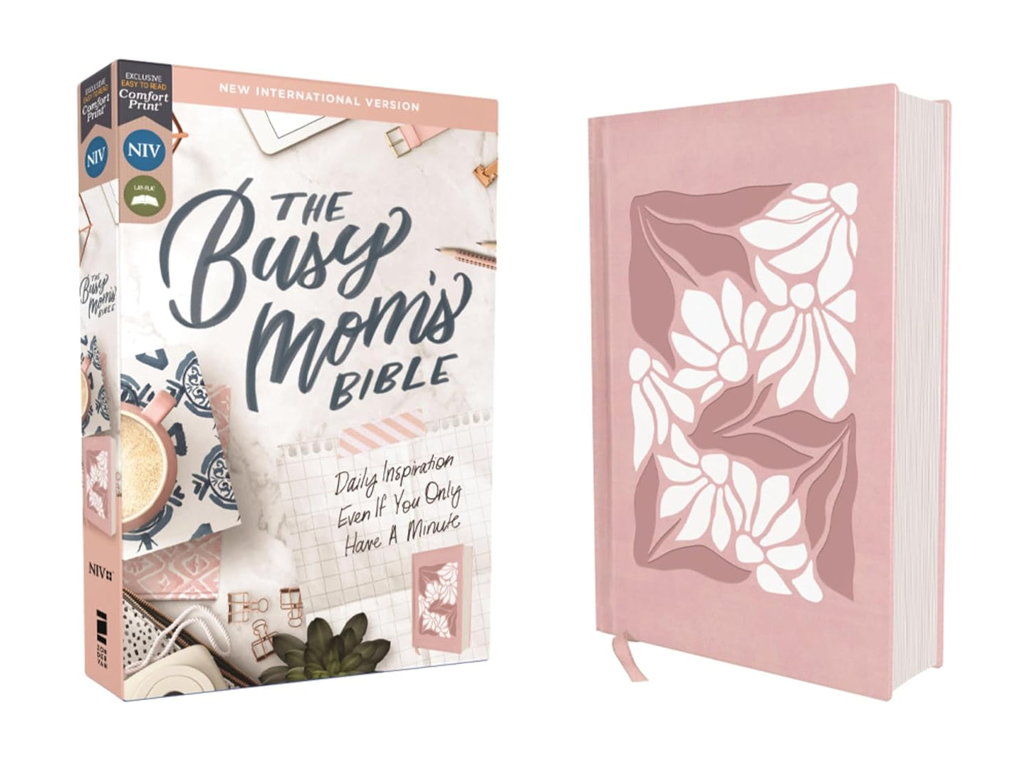NIV, The Busy Mom's Bible, Leathersoft over Board, Pink