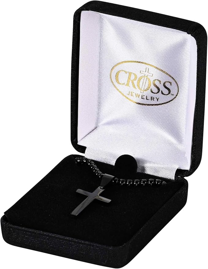 Black Plated Stainless Steel Cross 24L