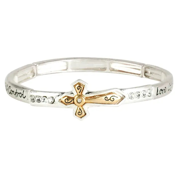 Bracelet Love Joy Peace Horizontal Cross