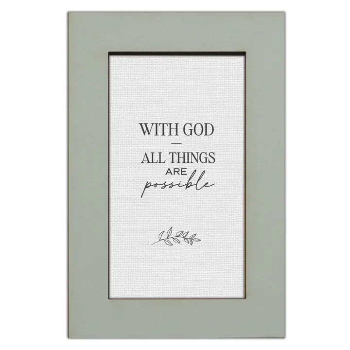 With God All Things - Modern Grace Plaques 4X6